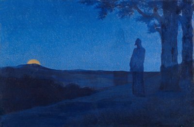 Samotność Chrystusa par Osbert, Alphonse (1857-1939). Olej na drewnie, rozmiar : 37,5x56 autorstwa Alphonse Osbert