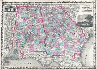 Georgia i Alabama Johnsona autorstwa Alvin Jewett Johnson