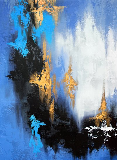 Dynamiczny błękit i złoto autorstwa Alyson Storms