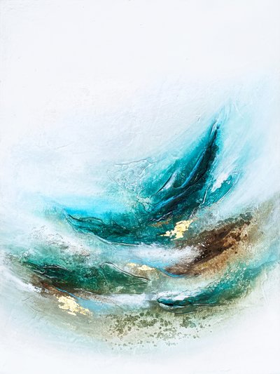 Płynny turkusowo-złoty autorstwa Alyson Storms