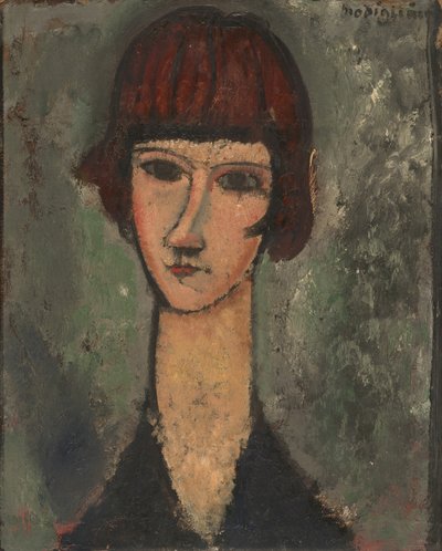 Portret kobiety, c. 191719. autorstwa Amedeo Modigliani