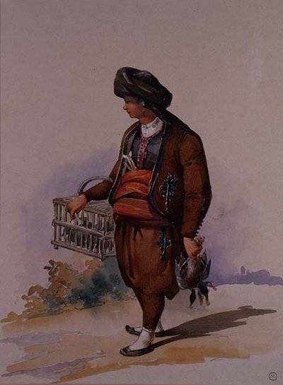 Sprzedawca kaczek, ok.1855 autorstwa Amadeo Preziosi