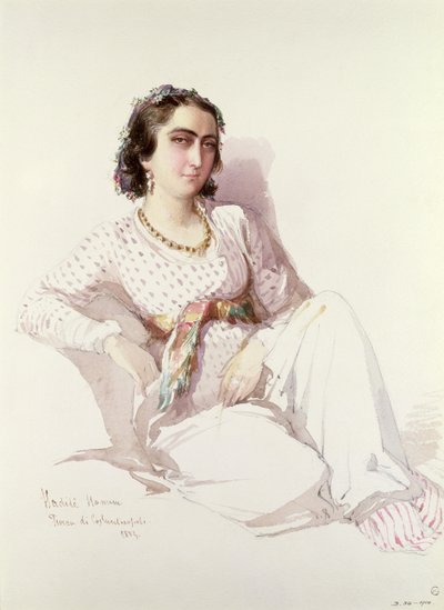 Hadice Hanim - dama ze Stambułu, 1852 autorstwa Amadeo Preziosi