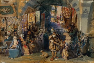 Bazar, Konstantynopol autorstwa Amadeo Preziosi