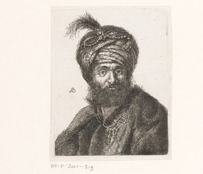 Popiersie mężczyzny w turbanie autorstwa Amalie Baader