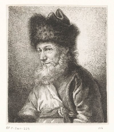 Portret Michela Hirscha, rabina w Poczdamie autorstwa Amalie Baader
