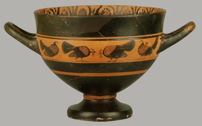 Czerwonofigurowe skyphos na poddaszu, ok. 540 pne (glina) autorstwa Amasis Painter circle of Amasis Painter circle of