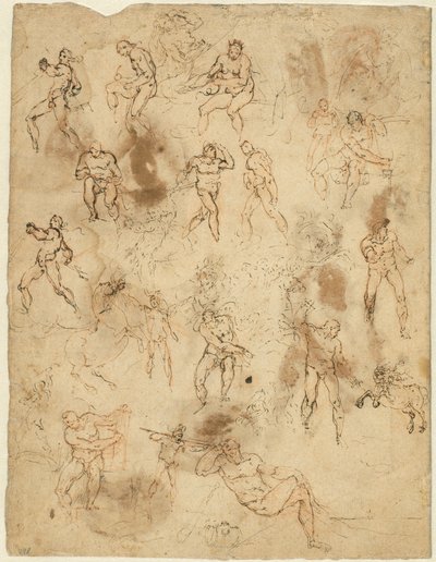 Studia postaci (verso) autorstwa Ambrogio Figino