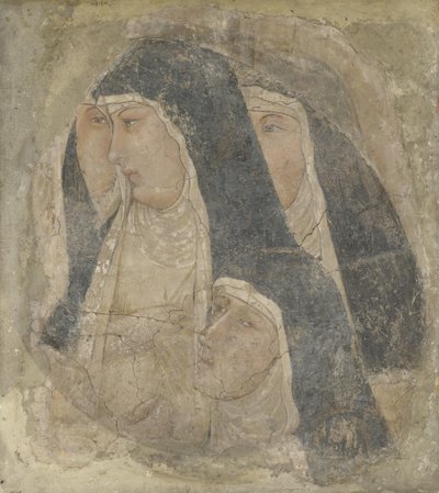 Grupa Czterech Klarysek, ok. 1340 autorstwa Ambrogio Lorenzetti