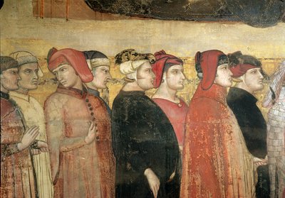 Alegoria Dobrego Rządu, fragment ośmiu radnych autorstwa Ambrogio Lorenzetti