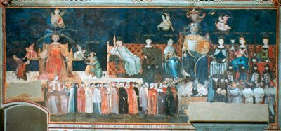 Alegoria Dobrego Rządu, 1338-1340 autorstwa Ambrogio Lorenzetti