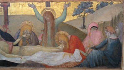 Ambrogio Lorenzetti, madonna z dzieciątkiem i świętymi m. maddaleną i marta, żałoba, 03 autorstwa Ambrogio Lorenzetti