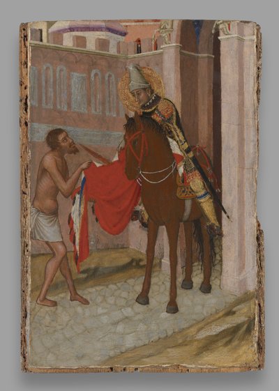 Święty Marcin z Tours dzieli swój płaszcz z żebrakiem autorstwa Ambrogio Lorenzetti