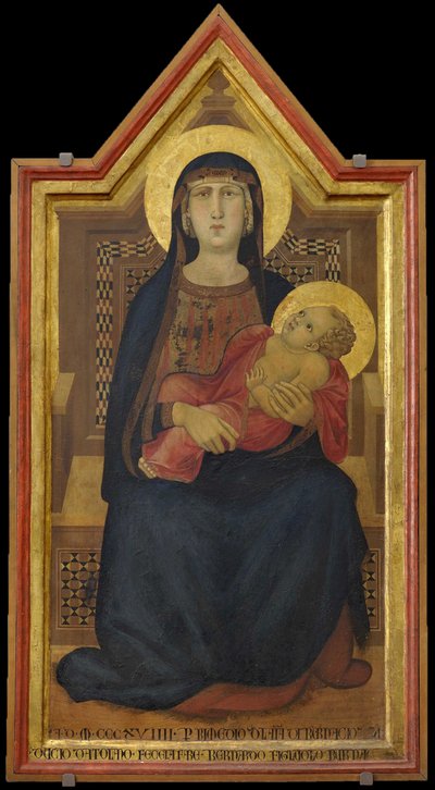 Intronizacja Dziewicy z Dzieciątkiem, 1319. autorstwa Ambrogio Lorenzetti