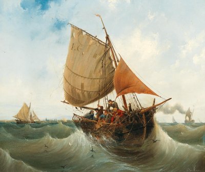 Wędkowanie na wybrzeżu autorstwa Ambroise Louis Garneray