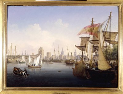 Le port de La Rochelle autorstwa Louisa Garneraya, sd. ok. 1820, Olej na płótnie, H. 0,330; L. 0,460. CCIP Dz. autorstwa Ambroise Louis Garneray