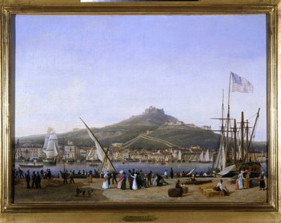 Port w Marsylii – Louis Garneray, sd. ok. 1820, Olej na płótnie, H. 0,330; L. 0,460. CCIP Dz. autorstwa Ambroise Louis Garneray