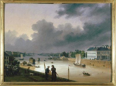 Port w Nantes autorstwa Louisa Garneraya, sd. ok. 1820, Olej na płótnie, H. 0,330; L. 0,460. CCIP Dz. autorstwa Ambroise Louis Garneray