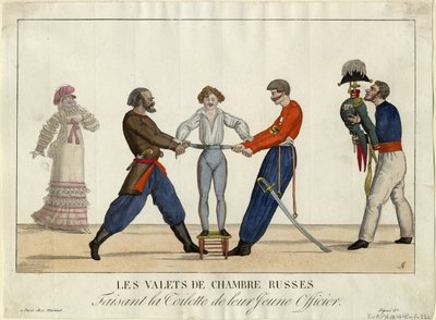 Toaleta młodego rosyjskiego oficera, ok. godz. 1815 autorstwa Ambroise Louis Garneray