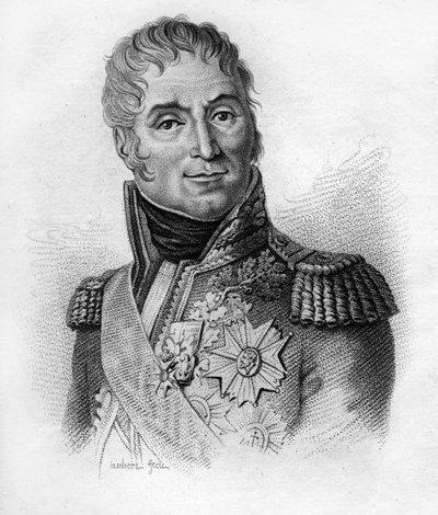 André Masséna (1758-1817), marszałek Francji, książę Rivoli. W „Portrety generałów francuskich po zwycięstwach i podbojach Francuzów. Grawerowane przez Ambroise Tardieu w 1818 roku.” Kolekcja Stelli. autorstwa Ambroise Tardieu