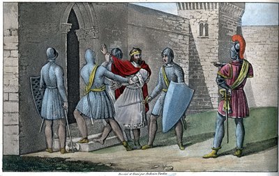 Karol III, „Prosty” (879-929), dynastia karolińska. Zdetronizowany w 922 i zmuszony do ratunku schronił się u Herberta II z Vermandois (ok. 880-943), który w 923 więził go w zamku Peronne. - Zaprojektował i rytował Ambroise Tardi autorstwa Ambroise Tardieu