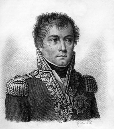 Hrabia Antoine François Andreossy (1761-1828), francuski generał i dyplomata w „Portretach francuskich generałów”. Grawerowane przez Ambroise Tardieu w 1818 roku. Kolekcja Stella autorstwa Ambroise Tardieu