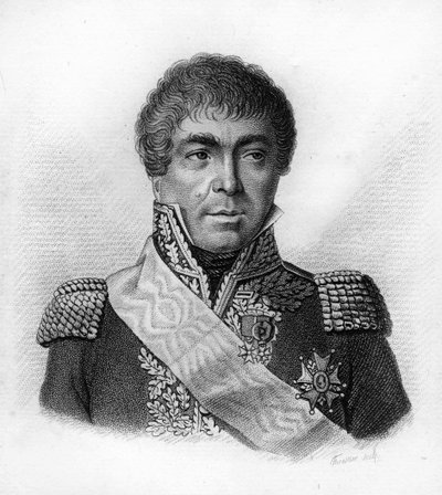 Edmé Etienne Borne DESFOURNEUES (1767-1849) - w „Portretach francuskich generałów po zwycięstwach i podbojach Francuzów”. Grawerowane przez Ambroise Tardieu w 1818 roku. Kolekcja Stella. autorstwa Ambroise Tardieu