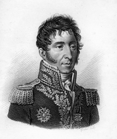 Etienne Pierre Sylvestre RICARD (1771-1843) - w „Portretach francuskich generałów po zwycięstwach i podbojach Francuzów”. Grawerowane przez Ambroise Tardieu w 1818 roku. Kolekcja Stella. autorstwa Ambroise Tardieu