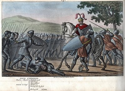 Eudes (Odon) (860 - 898), dynastia karolińska, poprowadziła bitwę przeciwko Normanom i zwycięsko obroniła Paryż (885 - 887) - zaprojektowany i ryty przez Ambroise Tardieu w 1825 roku. autorstwa Ambroise Tardieu
