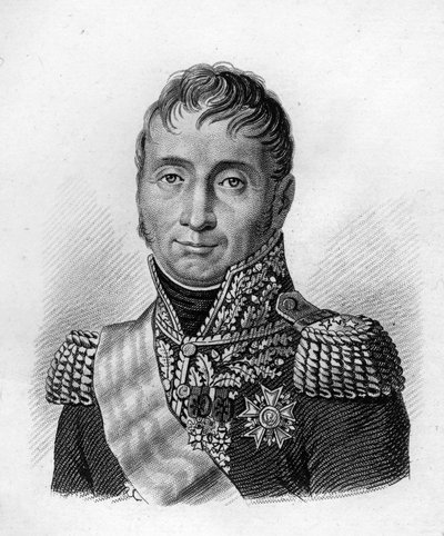 Jean Dominique COMPANS (1769-1845) - w „” Portrety generałów francuskich po zwycięstwach i podbojach Francuzów”. Grawerowane przez Ambroise Tardieu w 1818 roku. Kolekcja Stella. autorstwa Ambroise Tardieu