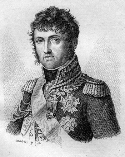 Jan Boży Nicolas Soult, książę Dalmacji. Generał, a następnie marszałek Francji (1769 - 1851) w „”Portrety francuskich generałów po zwycięstwach i podbojach Francuzów”” Grawerowane przez Ambroise Tardieu w 1818 r. Kolekcja Stella. autorstwa Ambroise Tardieu