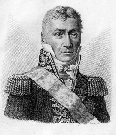 Louis Friant (1758-1829) - w „”Portrety generałów francuskich po zwycięstwach i podbojach Francuzów””. Grawerowane przez Ambroise Tardieu w 1818 roku. Kolekcja Stella. autorstwa Ambroise Tardieu