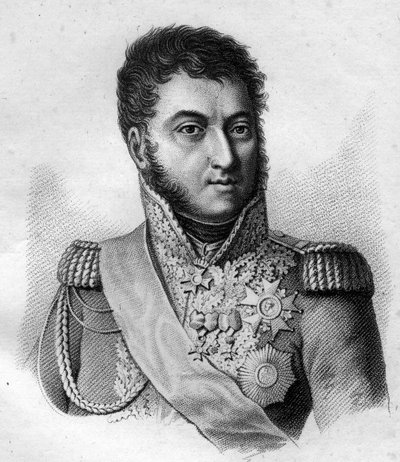 Marszałka Sucheta. Louis Gabriel (Louis-Gabriel) Suchet (1770-1826), książę Albufera Maréchal we Francji. w „Portrety generałów francuskich po zwycięstwach i podbojach Francuzów”. Grawerowane przez Ambroise Tardieu w 1818 roku. Kolekcja Stella. autorstwa Ambroise Tardieu
