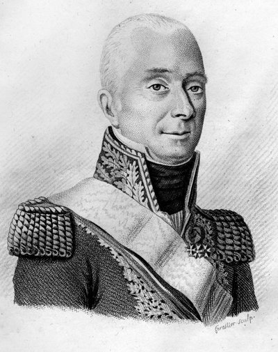 Mathieu Dumas (1753-1837) - w „Portrety generałów francuskich po zwycięstwach i podbojach Francuzów”” Grawerował Ambroise Tardieu w 1818 r. Kolekcja Stella. autorstwa Ambroise Tardieu