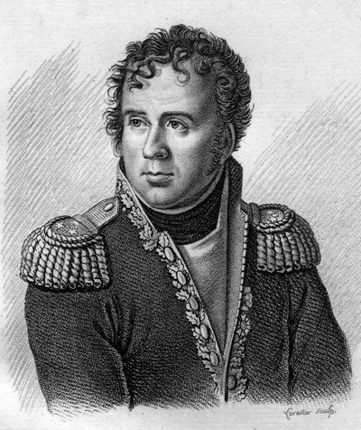 Portret Josepha Secret Pascala Vallongue, generała brygady (1763-1806) - w „Portretach francuskich generałów po zwycięstwach i podbojach Francuzów”. Grób Ambroise Tardieu w 1818 r. Kolekcja Stella. autorstwa Ambroise Tardieu