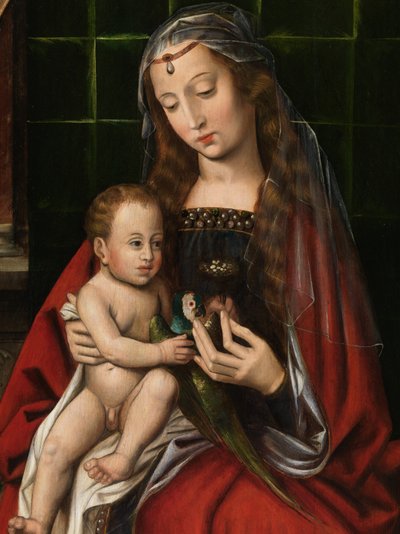 Fragment Madonny (olej na desce) autorstwa Ambrosius Benson