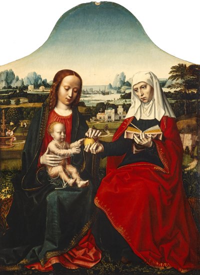 Niderlandzki: Dziewica z Dzieciątkiem i św. autorstwa Ambrosius Benson