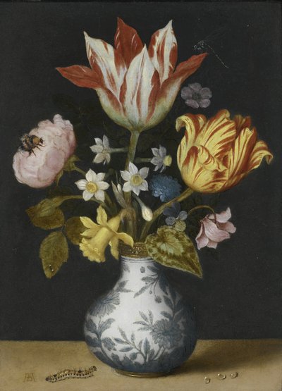 Martwa natura z kwiatami w wazonie Wan-Li autorstwa Ambrosius Bosschaert the Elder
