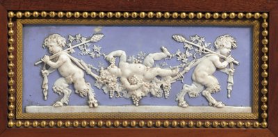Panel z konsoli Napoleona III, w stylu Jakuba, Maison Millet, Paryż, ok. 1865 (nastawa jasperowa, mahoń i intarsja na ormolu) (detal z 362841) autorstwa Ambrosius the Elder Bosschaert