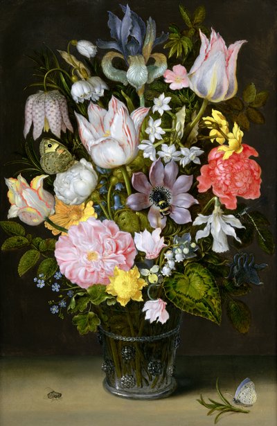 Martwa natura z kwiatami (olej na miedzi) autorstwa Ambrosius the Elder Bosschaert