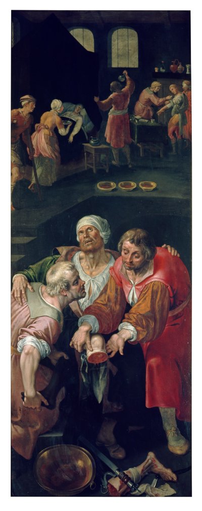 Miłosierdzie Świętych Kosmy i Damiana (olej na desce) autorstwa Ambrosius the Elder Francken or Franck