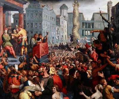 Wyrok Zaleukosa, c.1606 (olej na desce) autorstwa Ambrosius the Elder Francken or Franck
