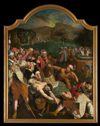 Męczeństwo świętych Kryspina i Kryspiniana (olej na desce) autorstwa Ambrosius the Elder Francken or Franck