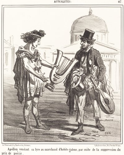 Apollo sprzedaje swoją lirę autorstwa Amédée Charles Henri Cham