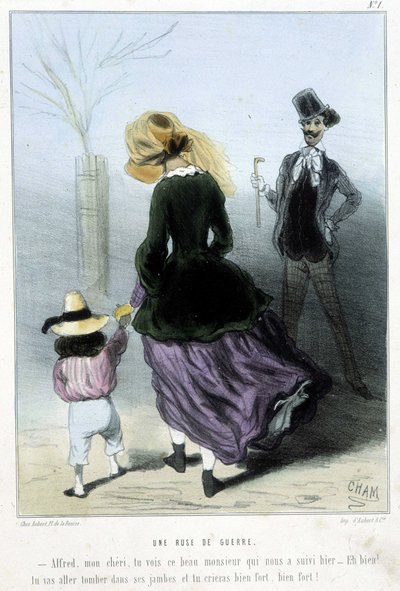 Podstęp wojenny - w „Madelinach” Chama, v.1870-1880 autorstwa Amédée de Noé