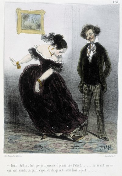 Karykatura - w „Madelinach” Chama, v.1870-1880 autorstwa Amédée de Noé