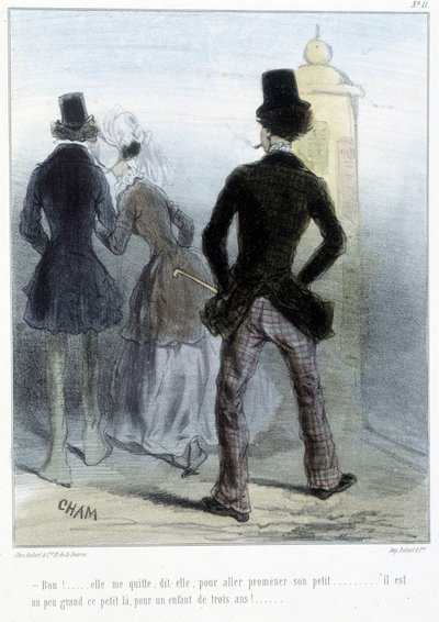 Karykatura - w „Madelinach” Chama, v.1870-1880 autorstwa Amédée de Noé