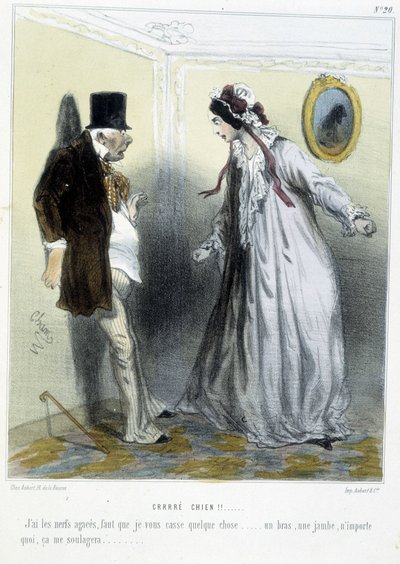 Crrré chien! - w „” Madeleines ”” Cham, v.1870-1880 autorstwa Amédée de Noé
