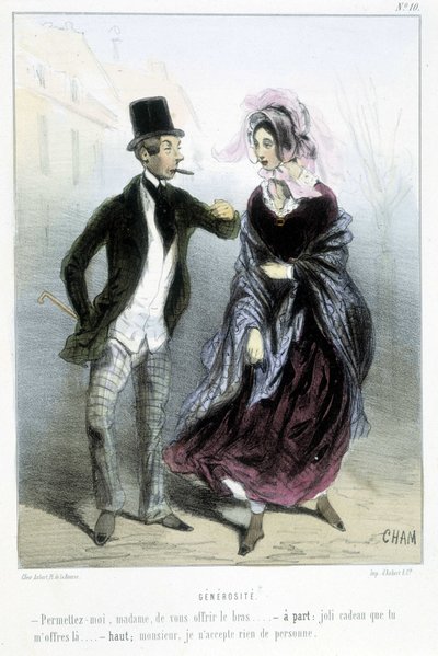 Hojność - w „Madelinach” Chama, v.1870-1880 autorstwa Amédée de Noé