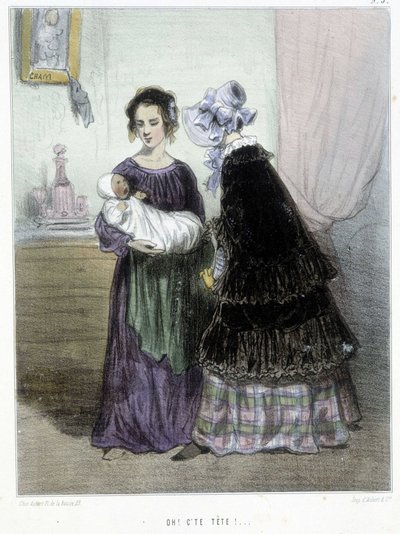 Och, to twoja głowa! (niegodna matka) - w „Madeleines” Chama, v.1870-1880 autorstwa Amédée de Noé